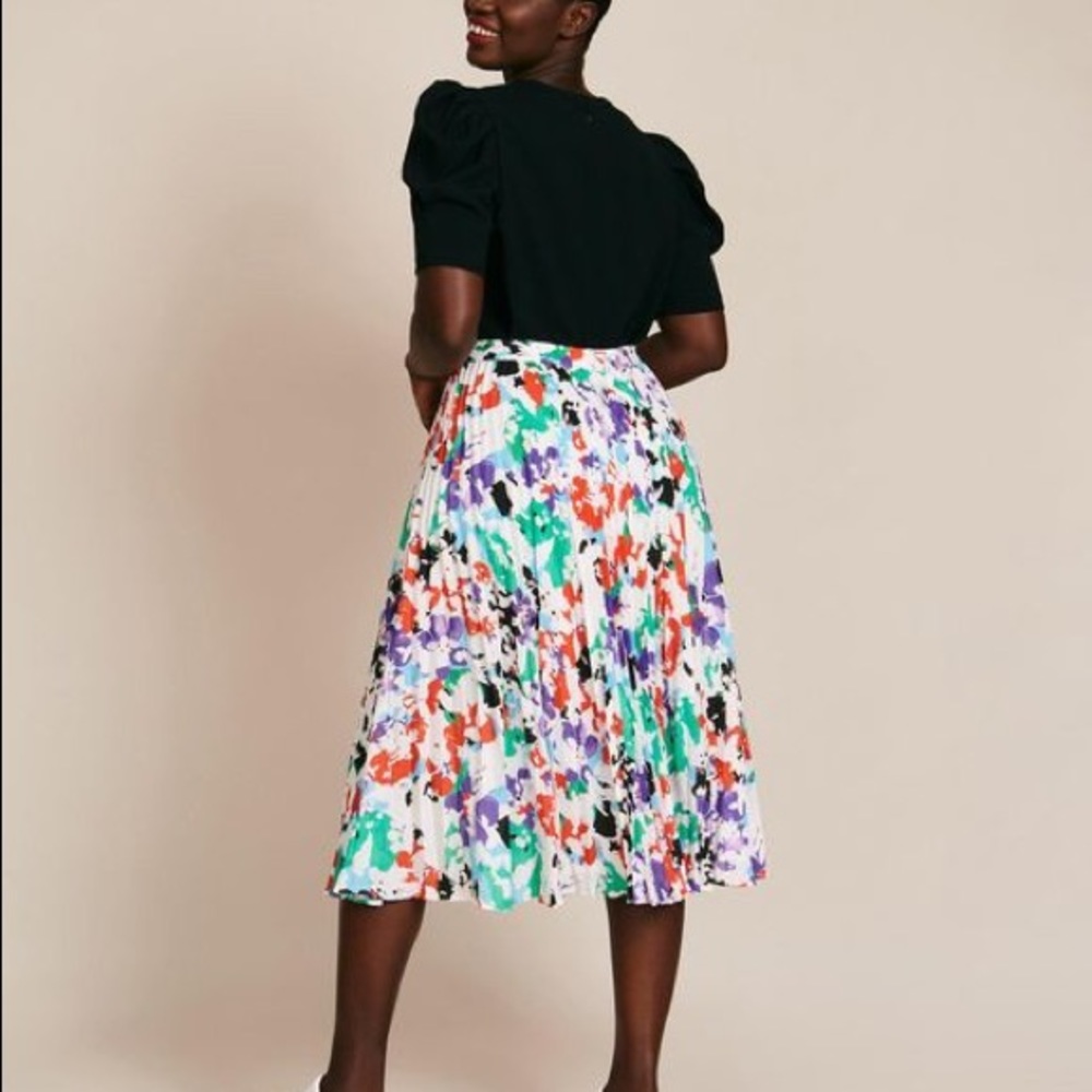 Tanya Taylor Pleated Midi Skirt